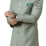 Classic Moss Green Achkan for Men | Elegant Ethnic Wear | Jaipurio